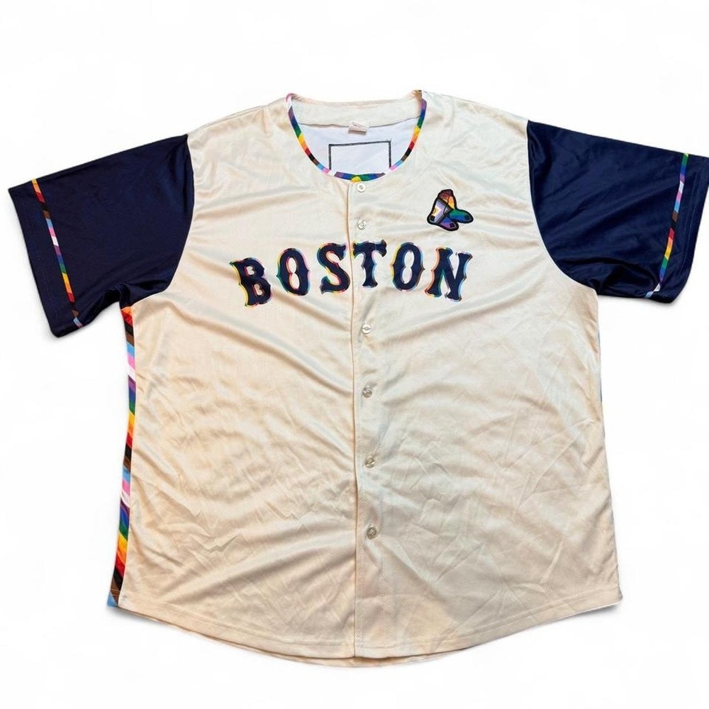 Boston Red Sox PRIDE NIGHT Fenway Park 2025 Special Ticket LGBTQ+ Jersey XL